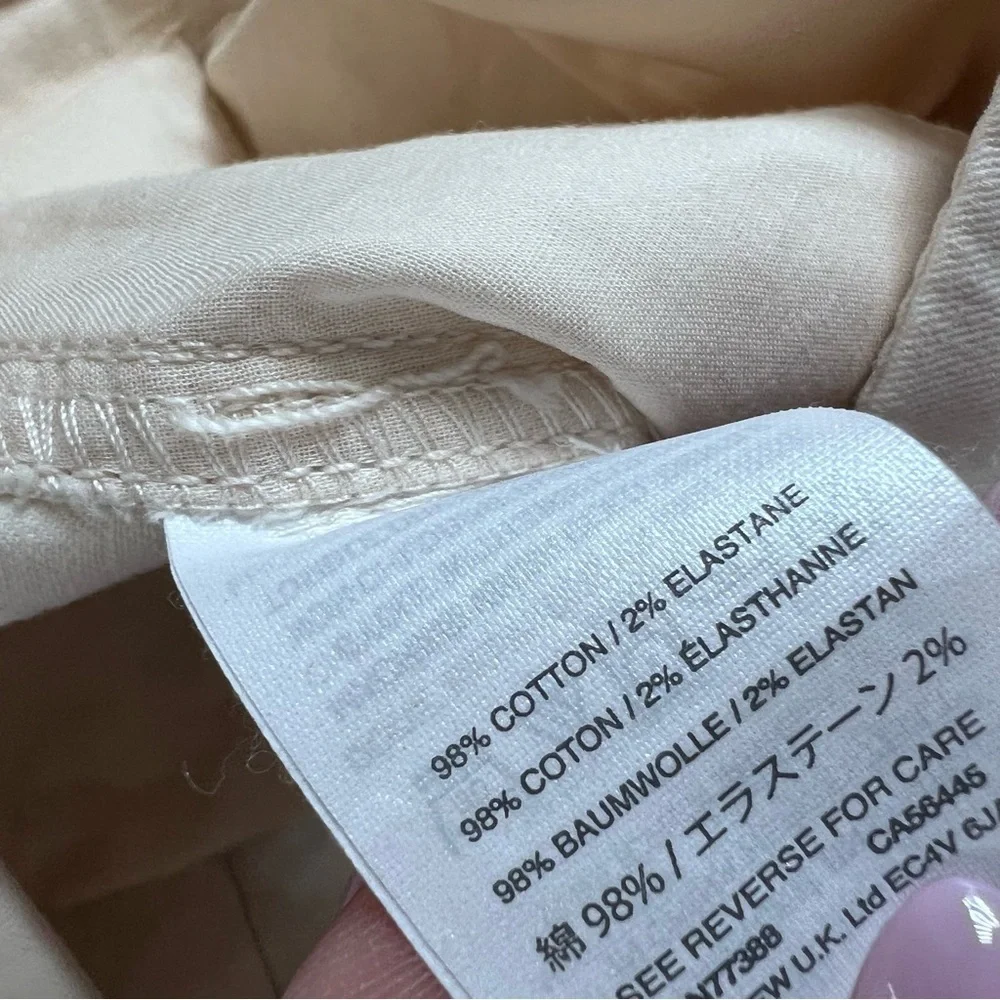 J. Crew Wide leg Pant’s Women’s Size 12 Cream High Rise Trouser Culottes Beige